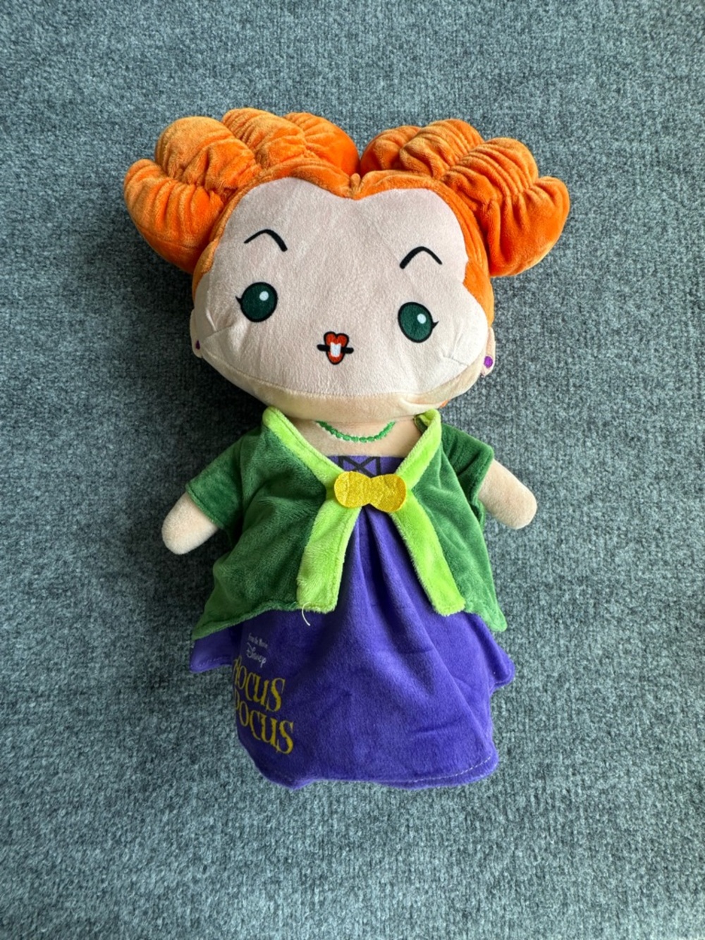 Disney Hocus Pocus Winifred SANDERSON Plush Doll Orange Green & Purple 18 inch